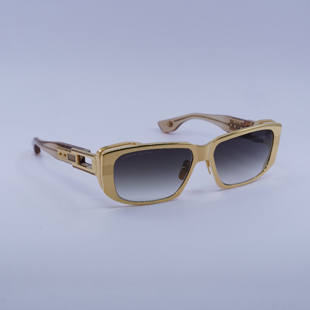 Dita Zirith Dts-435-A-01 Sunglasses Gold Rectangle Frame, Grey Lenses
